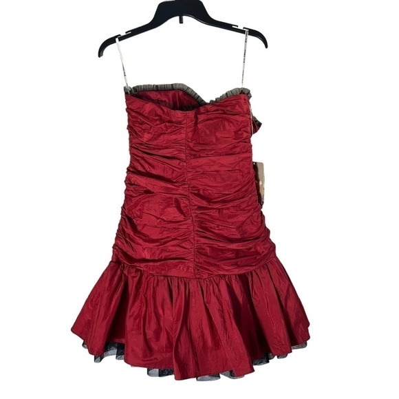 BETSEY JOHNSON Y2K Deadstock Silk Taffeta Party Dress - Picture 3 of 12